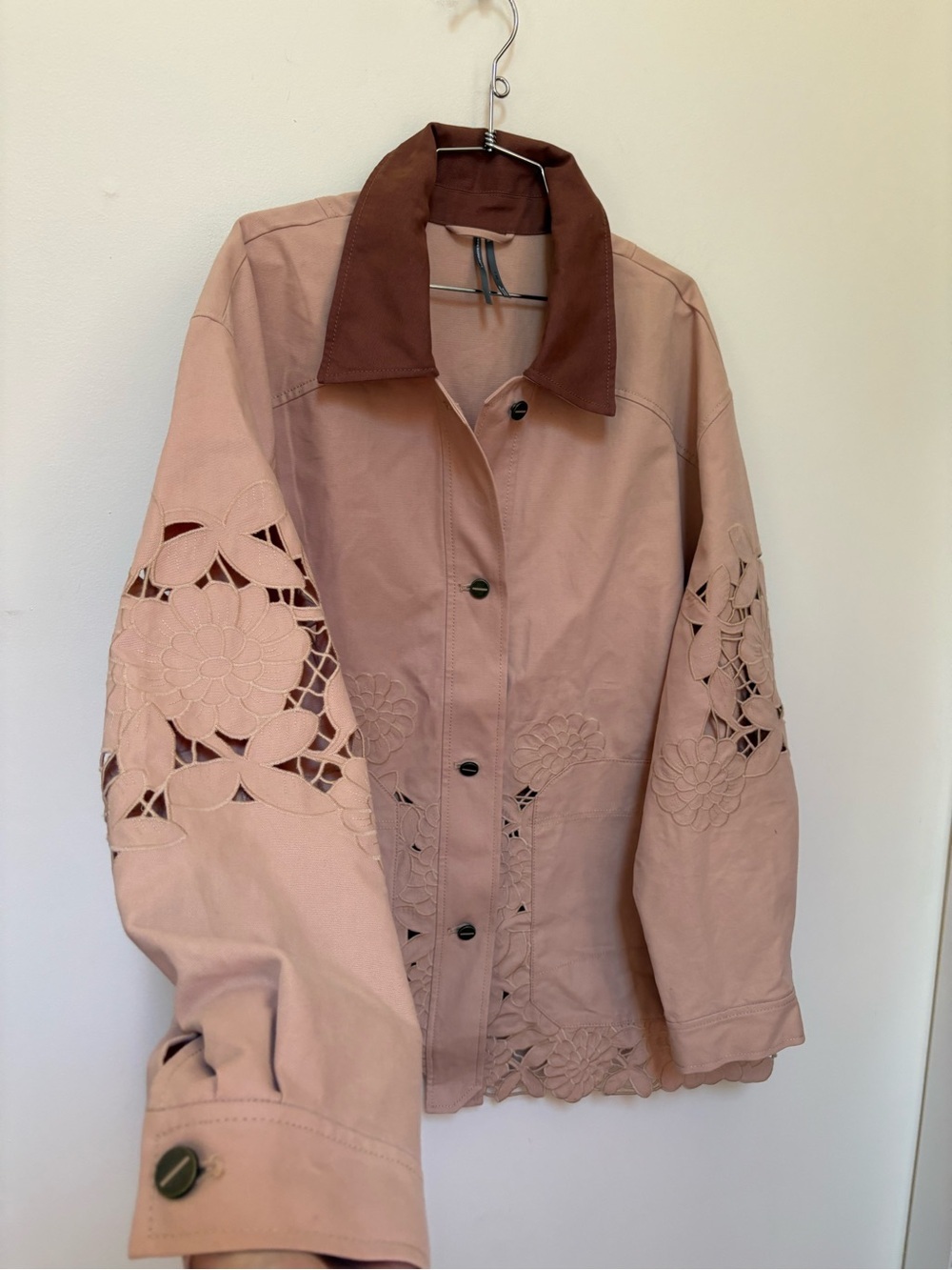 NWOT By Anthropologie Cotton Floral Cutwork Barn Jacket Size XL - Picture 6 of 16